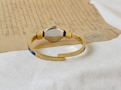 Vintage Blue Enamel Ladies Watch - Image 4